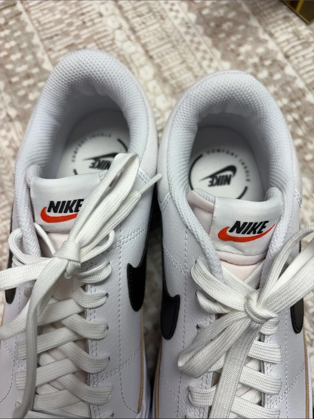 Nike White/Black/Hemp Court Legacy Lift Sneakers